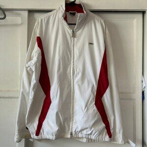 AF1 Air Force One Vintage Men's Jordan Jacket Windbreaker 2008 White Red Large